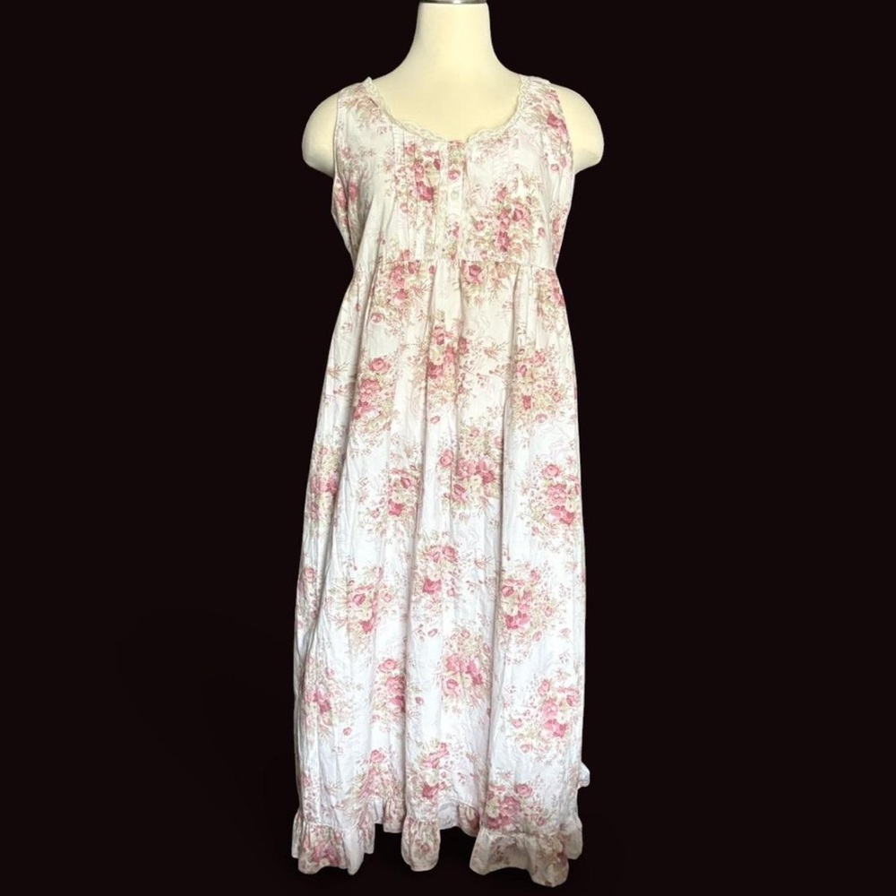 Laura Ashley Pink Floral Cotton Dress